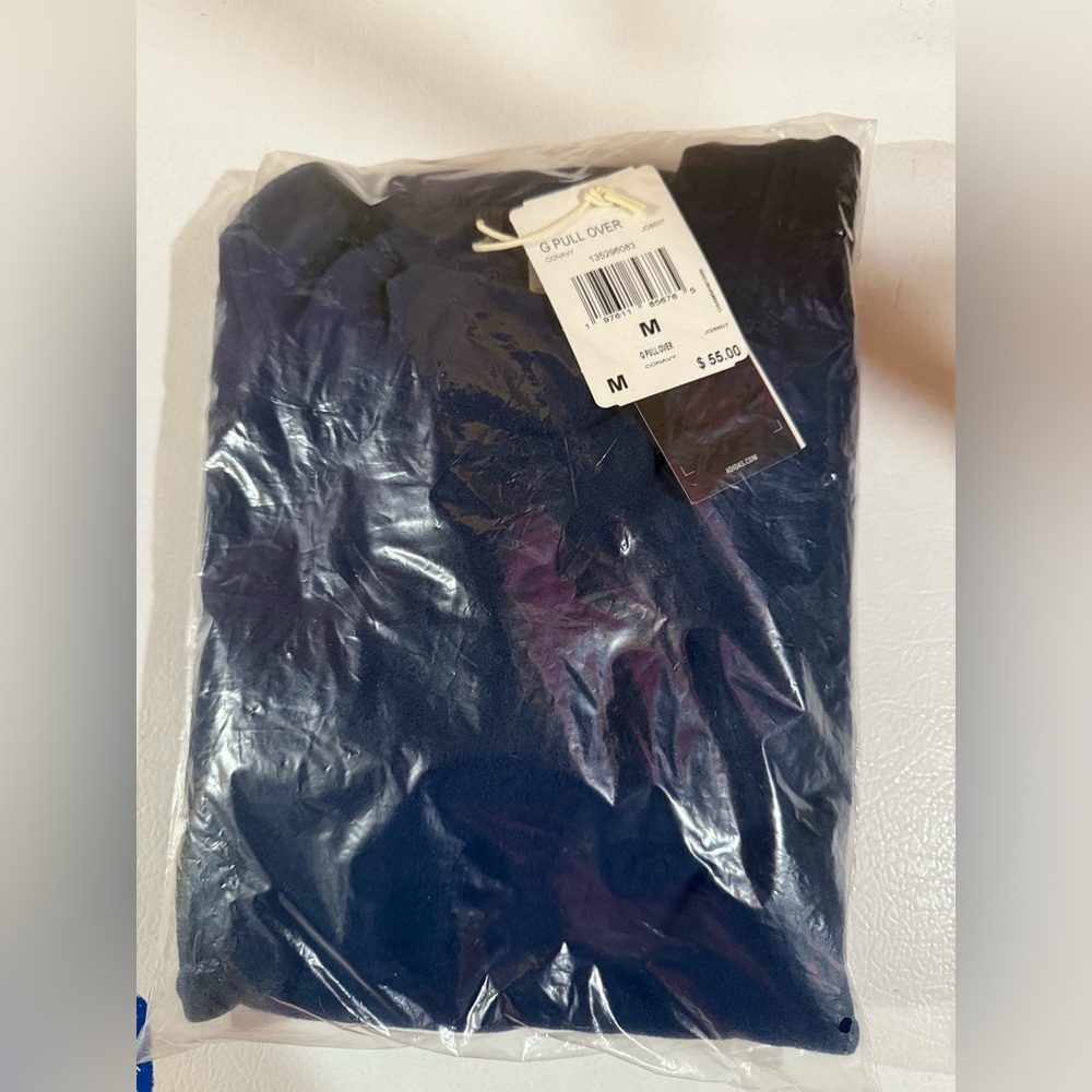 Kids adidas Navy Fleece Sweater - Picture 3 of 4